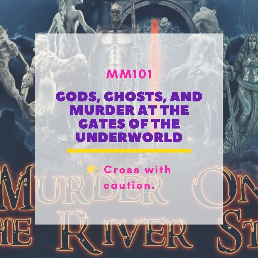 Murder on the River Styx printable murder mystery game cover