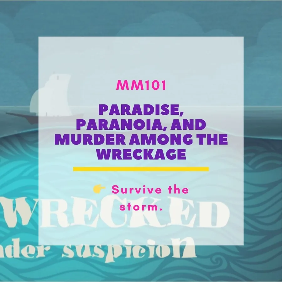 Shipwrecked and Under Suspicion printable murder mystery game cover